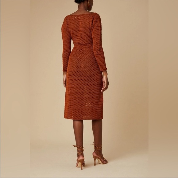 Savannah Morrow Knit Winona Dress Terracotta Medium NWT - Picture 2 of 3